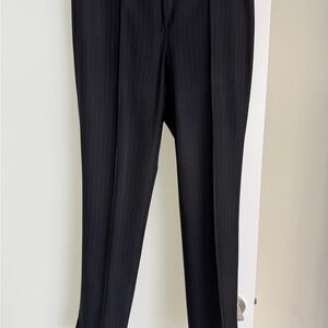 Armani Collezioni Black Pinstripe Dress Pants